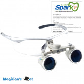 3.0 x Magnification Professional Dental Loupes  Silver BP Sports Frame and Adjustable Pupil Distance Model #CH300