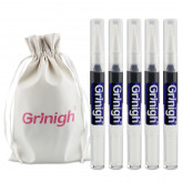 Natural Activated Charcoal Teeth Whitening Gel Pen 5 Pack - Perfect for Sensitive Tooth - More Than 50 Treatments